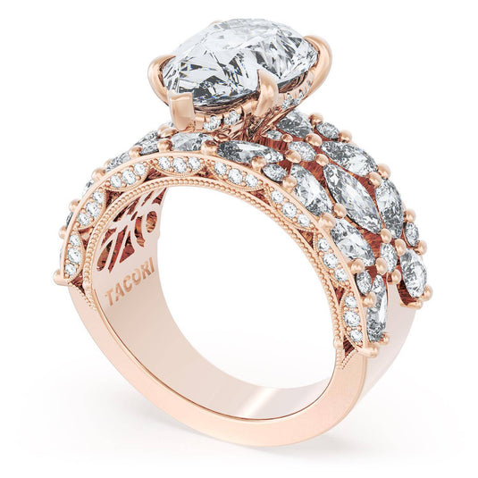 Tacori Pear Solitaire Engagement Ring w/ Marquise & Pear Band 22PS14X912