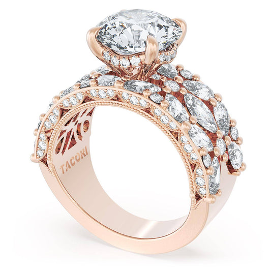 Tacori Round Solitaire Engagement Ring w/ Marquise & Pear Band 22RD1012
