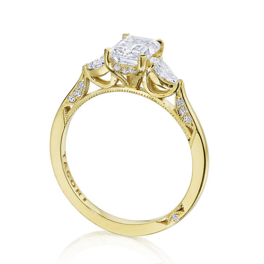 Tacori Emerald 3-Stone Engagement Ring 2668EC7X5