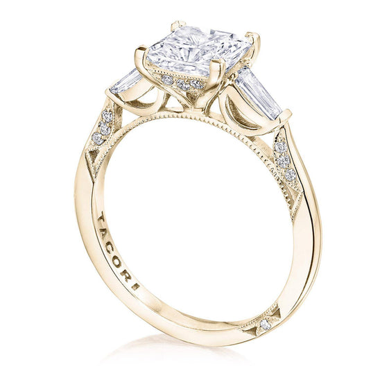 Tacori Princess 3-Stone Engagement Ring 2669PR65