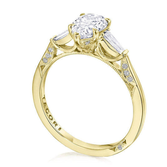 Tacori Pear 3-Stone Engagement Ring 2669PS85X55