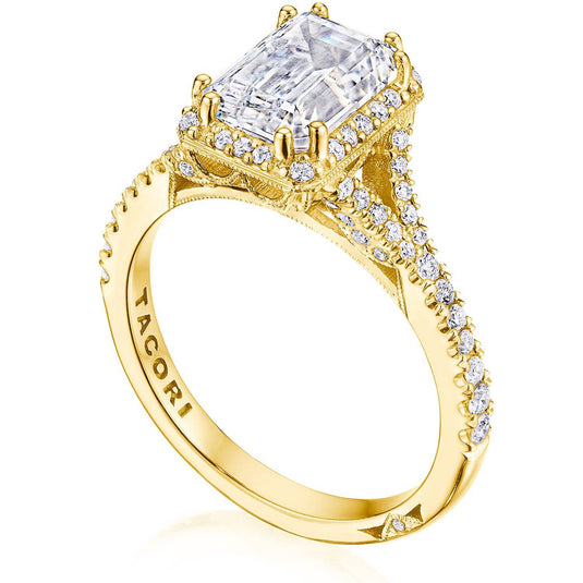 Tacori Emerald Bloom Engagement Ring 2672EC85X6W