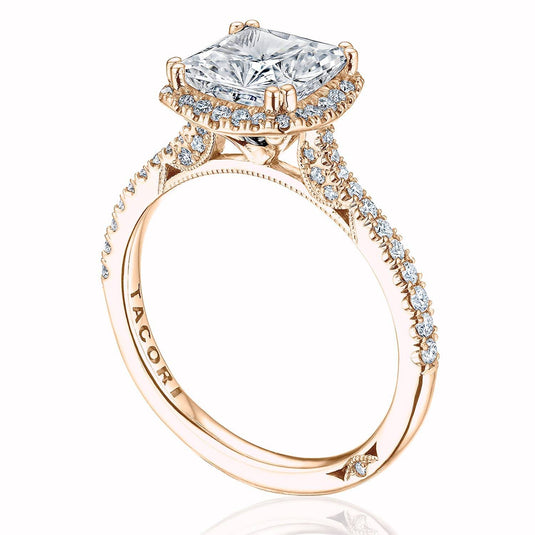 Tacori Princess with Cushion Bloom Engagement Ring 2677PRCU7