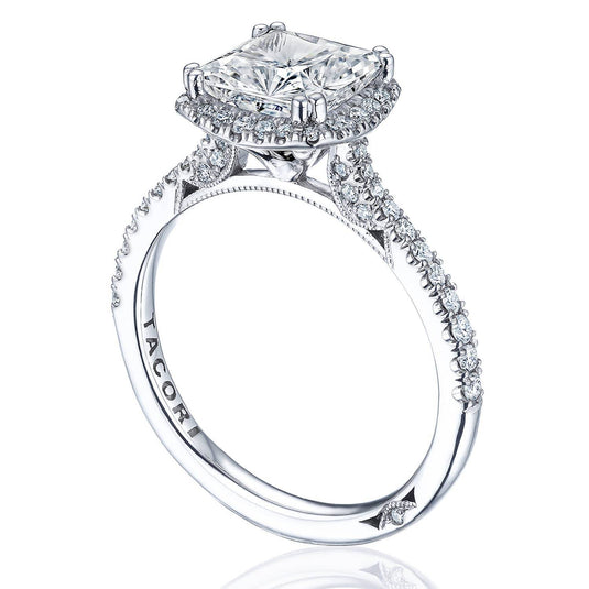 Tacori Princess with Cushion Bloom Engagement Ring 2677PRCU7