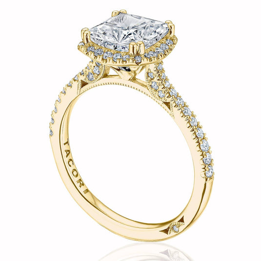 Tacori Princess with Cushion Bloom Engagement Ring 2677PRCU7