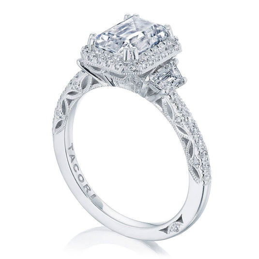 Tacori Emerald 3-Stone Engagement Ring 269217EC8X6
