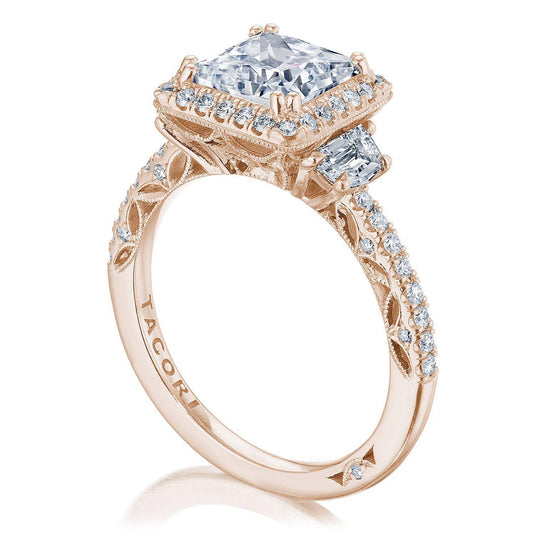 Tacori Princess 3-Stone Engagement Ring 269217PR7