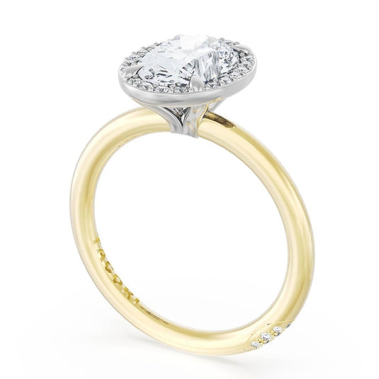 Tacori Oval Bloom Two-Tone Engagement Ring 2584RD65