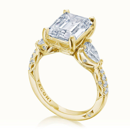 Tacori Emerald 3-Stone Engagement Ring 269522EC11X8