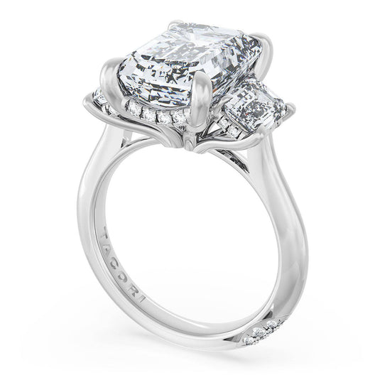 Tacori Emerald 3-Stone Engagement Ring 41227EC12X85