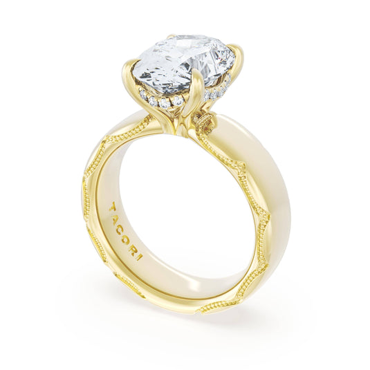 Tacori Oval Solitaire Cigar Band Engagement Ring 4146OV125X9