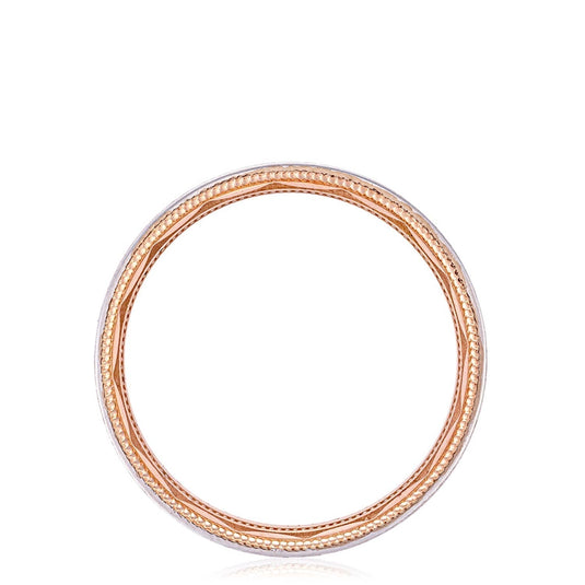 Classic | Classic Two-Tone Flat in Brushed Finish Wedding Band 141-5RB