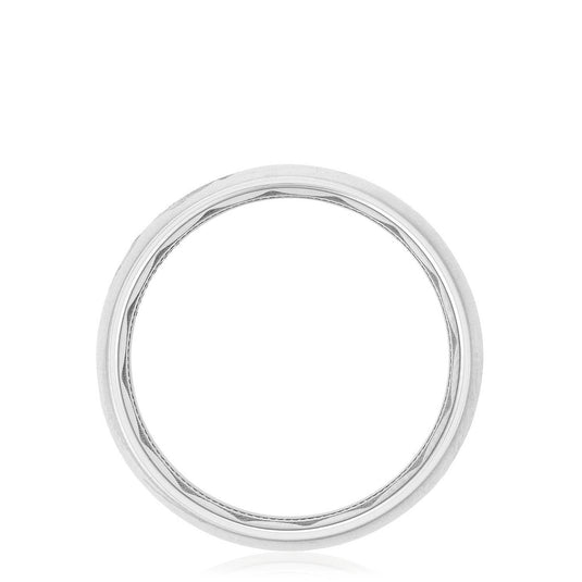 Diamond | Channel Set Diamond in Satin Finish Wedding Band 143-6DS