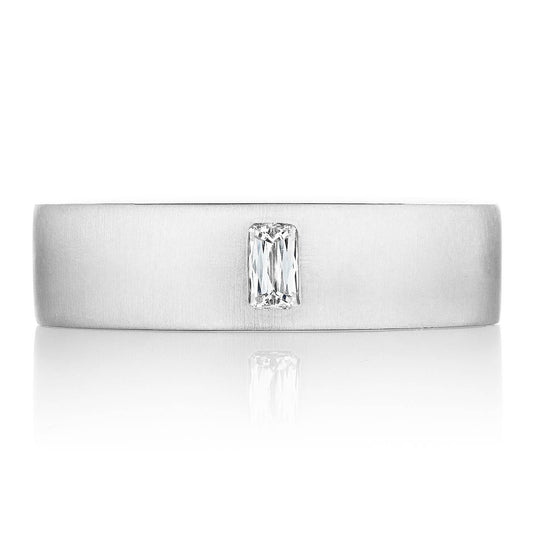Diamond | Bezel Set Diamond in Satin Finish Wedding Band 148-6DS