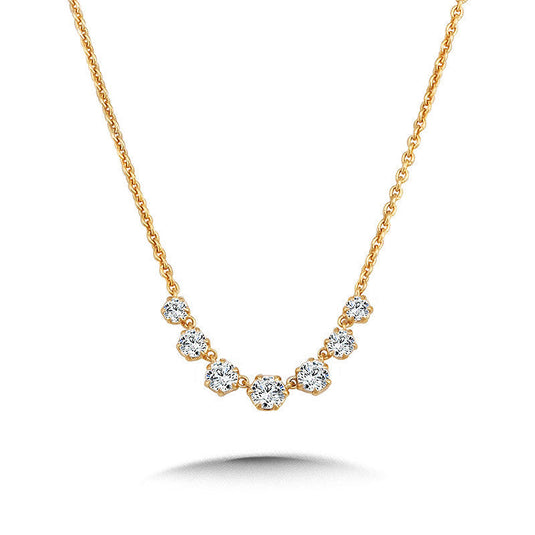 GRADUATED 7-STONE DIAMOND NECKLACE PDD3086-Y