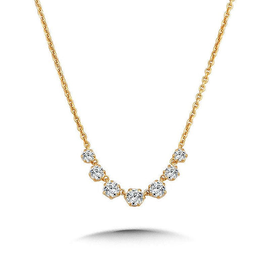 GRADUATED 7-STONE DIAMOND NECKLACE PDD3086-Y