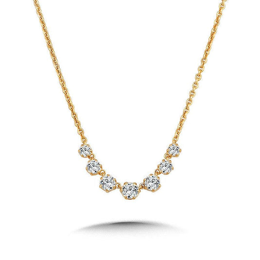 GRADUATED 7-STONE DIAMOND NECKLACE PDD3086-Y