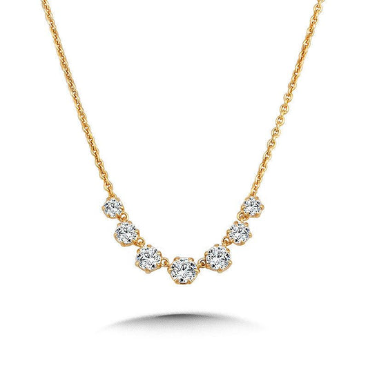 GRADUATED 7-STONE DIAMOND NECKLACE PDD3087-Y