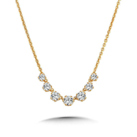 GRADUATED 7-STONE DIAMOND NECKLACE PDD3087-Y
