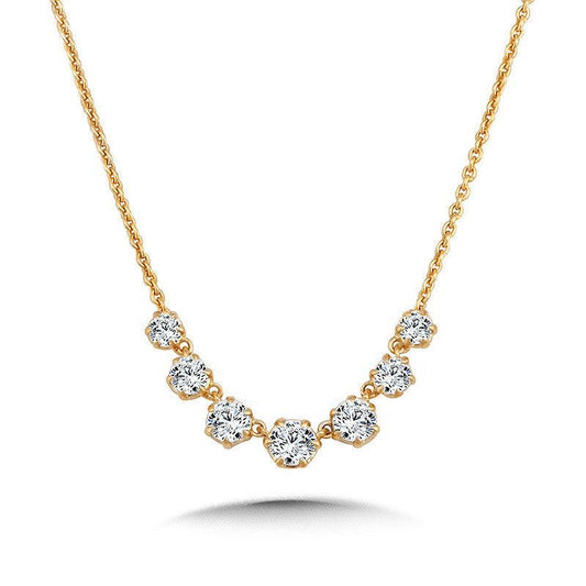 GRADUATED 7-STONE DIAMOND NECKLACE PDD3088-Y