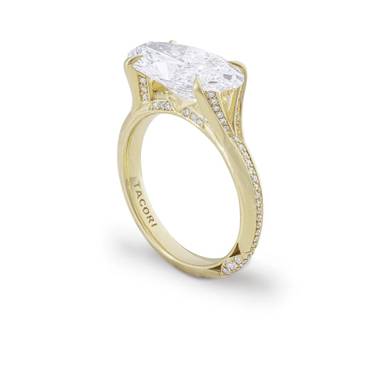 Tacori East-West Pavé Solitaire Ring 2584RD65