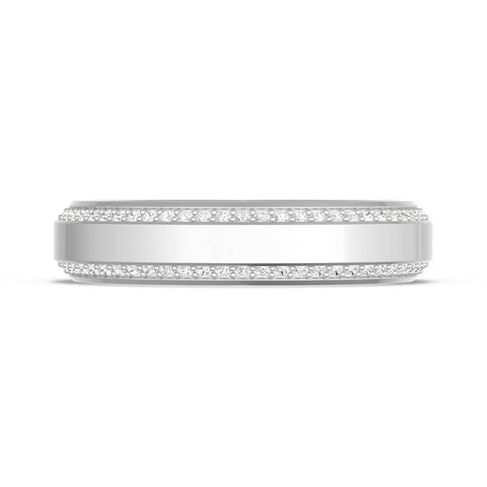 TACORI Couple | Bevel Edge Diamond Wedding Band in High Polish - 5mm 1545DLG