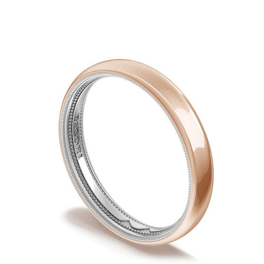 TACORI Couple | Classic Two-Tone Rounded Wedding Band in High Polish 15535RWLG