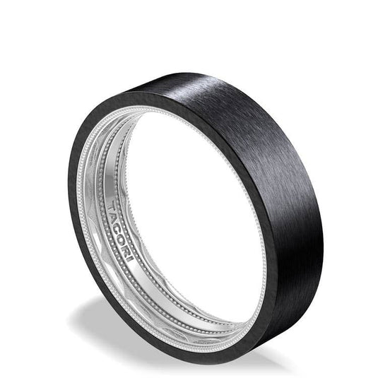 TACORI Couple | Titanium Two-Tone Flat Wedding Band - 6mm 1576BTWMLG