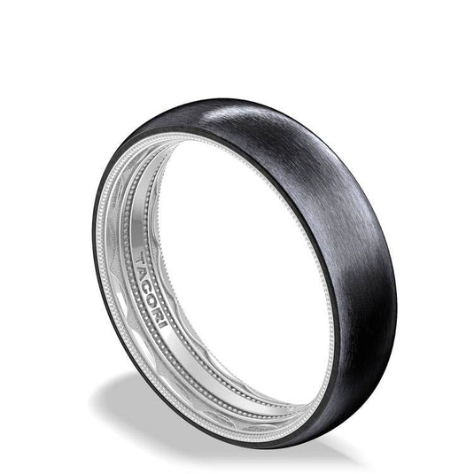 TACORI Couple | Titanium Two-Tone Round Wedding Band - 6mm 1586BTWMLG