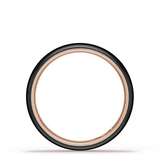 TACORI Couple | Titanium Two-Tone Round Wedding Band - 4mm 1604BTRMLG