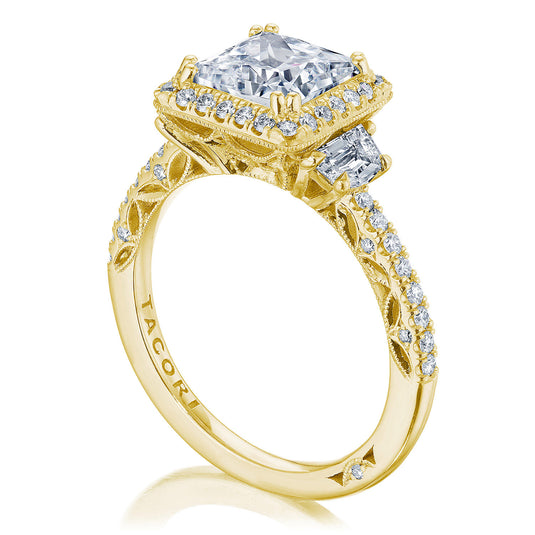 Tacori Princess 3-Stone Engagement Ring 269217PR7