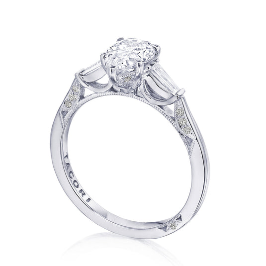 Tacori Pear 3-Stone Engagement Ring 2669PS85X55