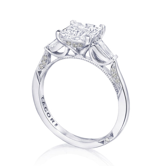 Tacori Princess 3-Stone Engagement Ring 2669PR65