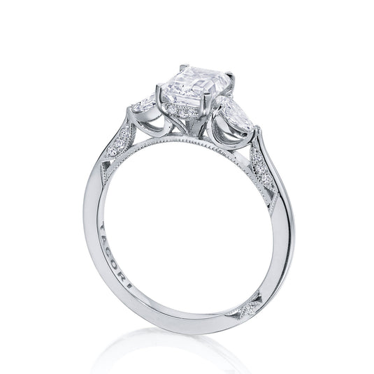 Tacori Emerald 3-Stone Engagement Ring 2668EC7X5