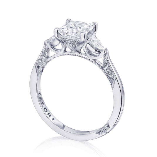 Tacori Princess 3-Stone Engagement Ring 2668PR6