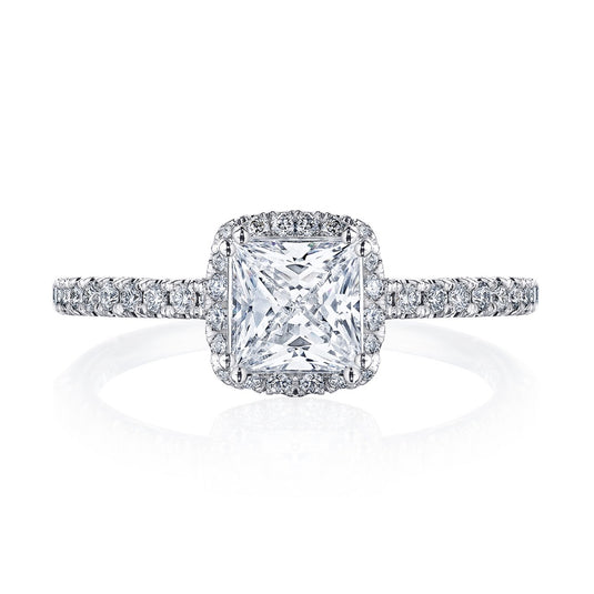 Tacori Princess with Cushion Bloom Engagement Ring 267615PRCU55