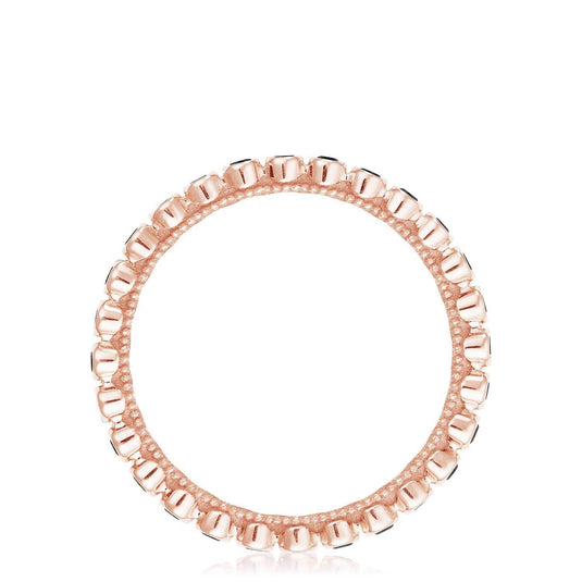 Sculpted Crescent | Round Bezel Droplet Wedding Band with Black Diamond 200-2ETBDPK