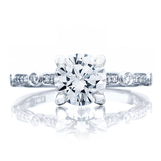 Sculpted Crescent | Round Solitaire Engagement Ring 202-2RD7