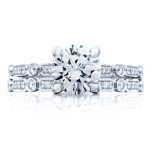 Sculpted Crescent | Round Solitaire Engagement Ring 202-2RD7