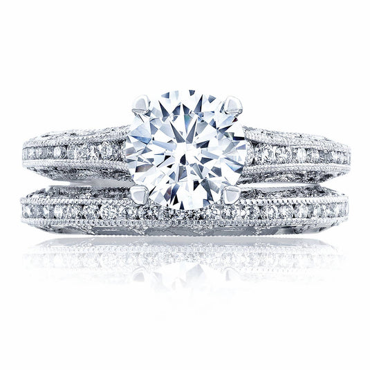 Reverse Crescent | Round Solitaire Engagement Ring 2617RD7