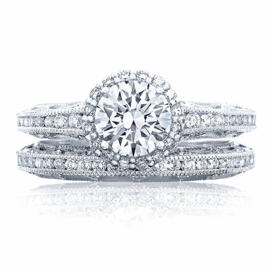 Reverse Crescent | Round Bloom Engagement Ring 2618RD6