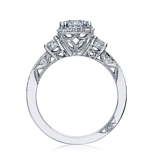 Round 3-Stone Engagement Ring