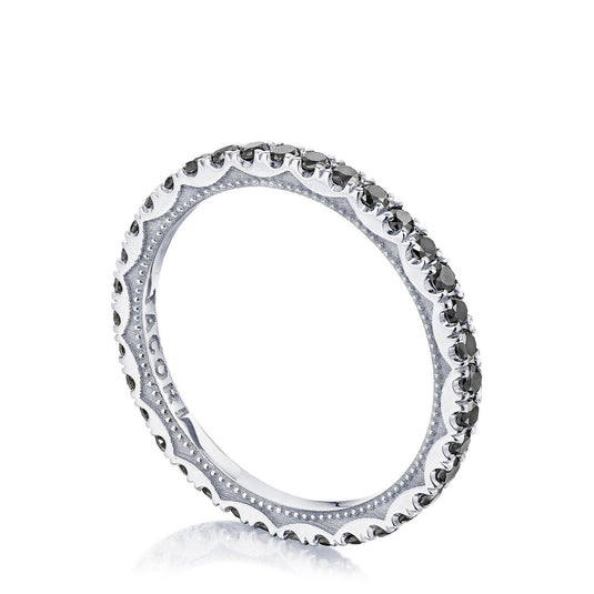 Sculpted Crescent | String of Black Diamonds Ring 2667BETBD