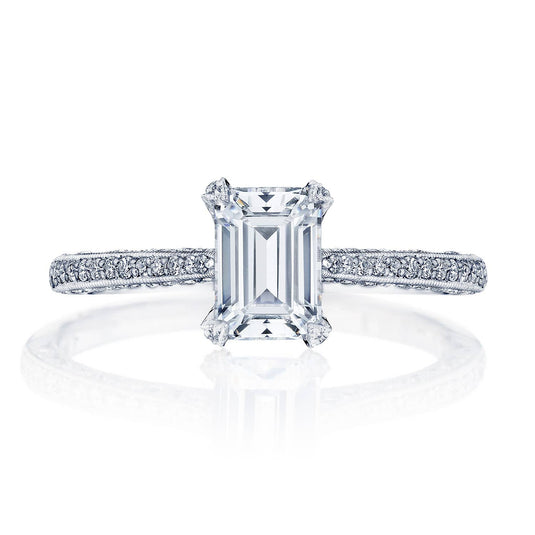 Classic Crescent | Emerald Solitaire Engagement Ring 2680EC65X45