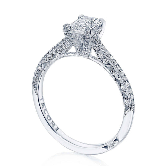 Classic Crescent | Emerald Solitaire Engagement Ring 2680EC65X45