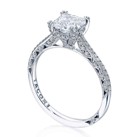Classic Crescent | Princess Solitaire Engagement Ring 2680PR6