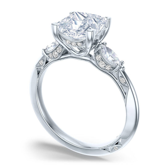 Simply TACORI | Princess 3-Stone Engagement Ring 2685pr65