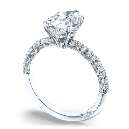 Sculpted Crescent | Pear Solitaire Engagement Ring 2686ps10x7