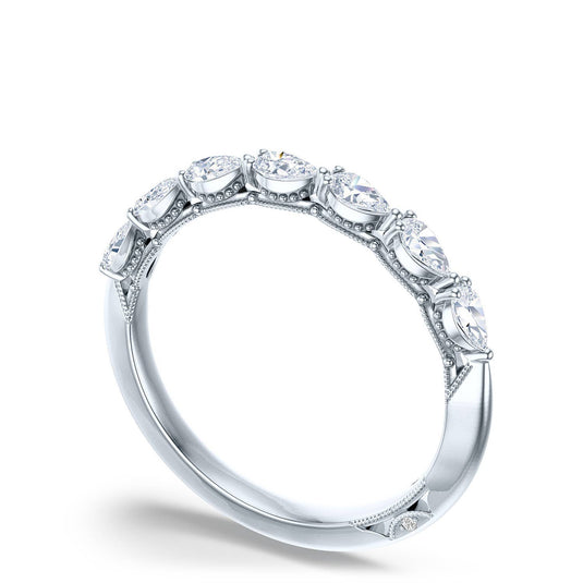 Sculpted Crescent | Pear Wedding Band 2687b12