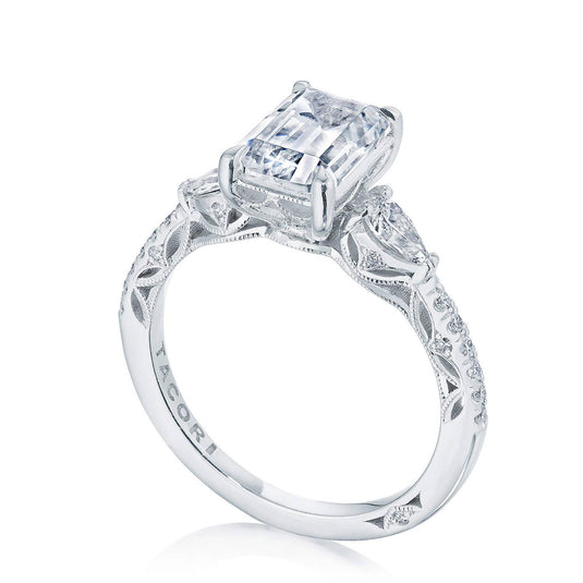 Dantela | Emerald 3-Stone Engagement Ring 269417EC85X6